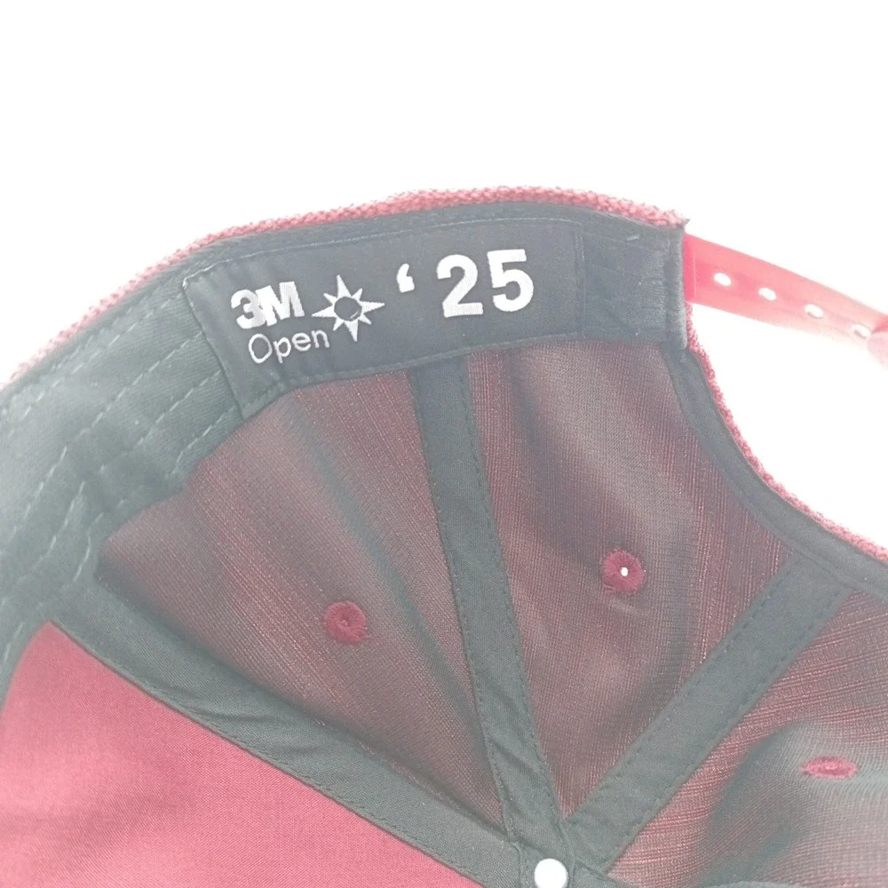 3M Open 25 MMM Corduroy Snapback Hat Maroon Burgundy Golf Tournament Cap #15